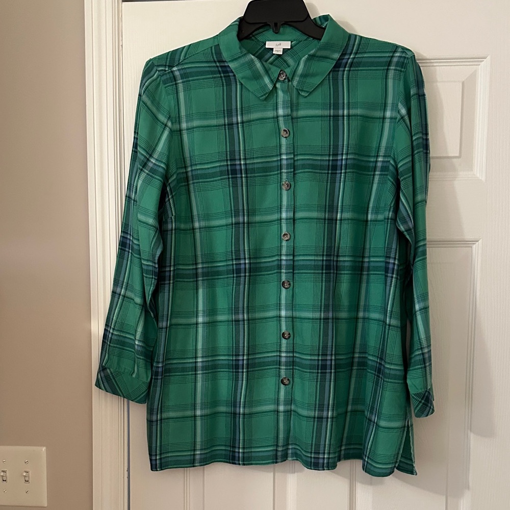 J. Jill Emerald Plaid Shirt